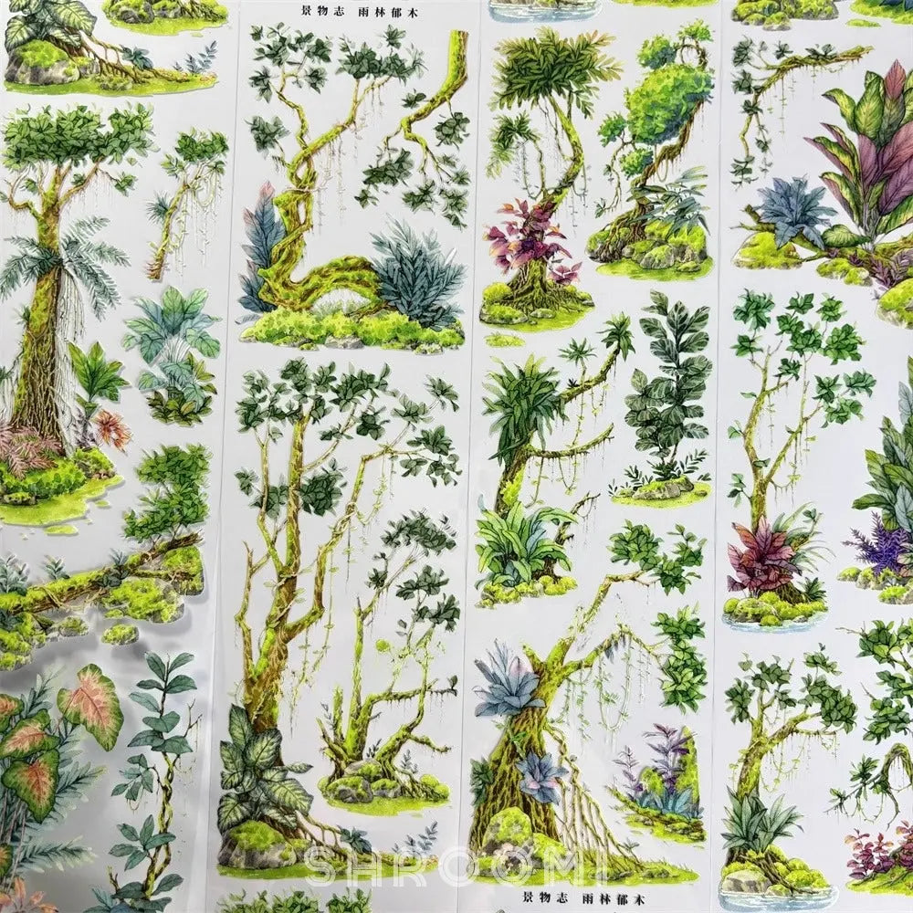 Rainforest Greens PET Tape Rainforest Greens Tape – Tropical Plant Decorative Tape for Journaling & Crafts