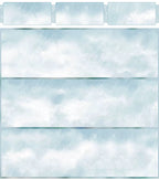 Metallic silver and blue gradient background with reflective textures
