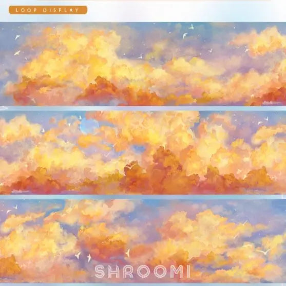 Red Clouds At Sunset Washi Tape JINGWUZHI