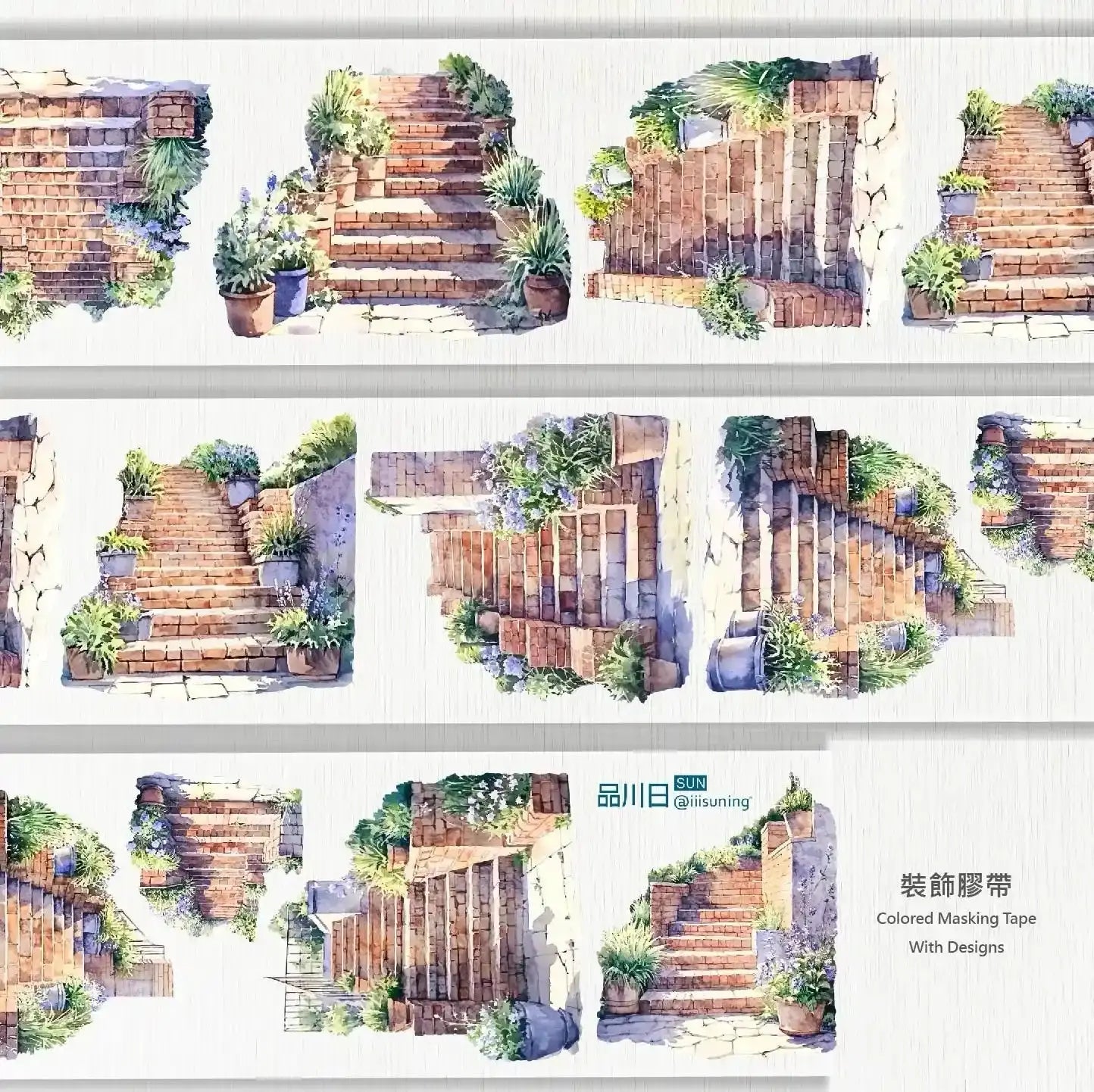 Return Home PET Tape Return Home PET Tape | Brick Staircase Scenery for Crafts