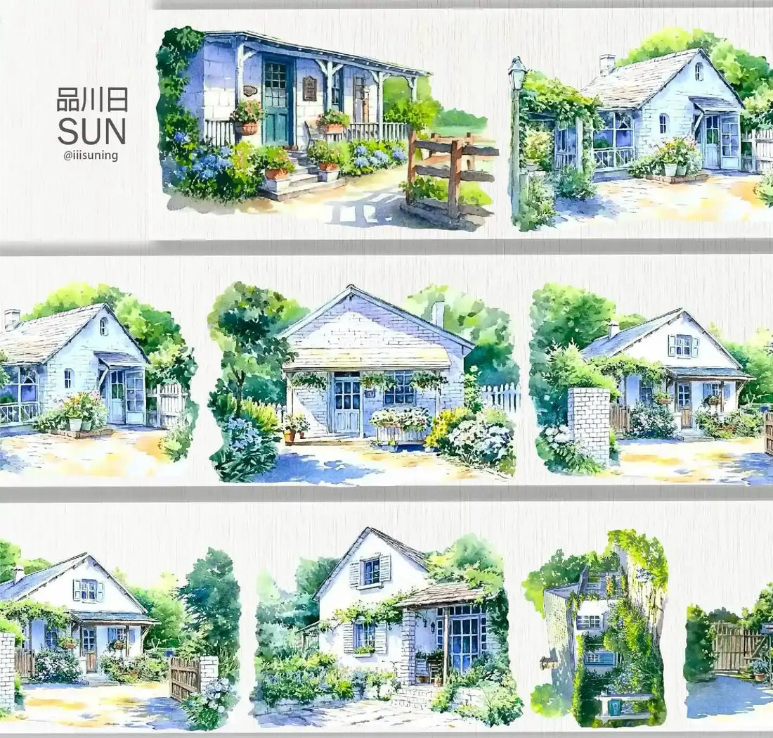 Rural Sunshine PET Tape Rural Sunshine PET Tape | Western-Style Cottage & Garden Scene