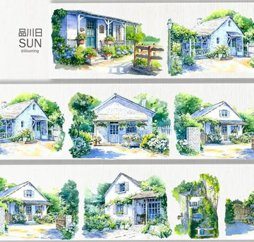 Rural Sunshine PET Tape Rural Sunshine PET Tape | Western-Style Cottage & Garden Scene