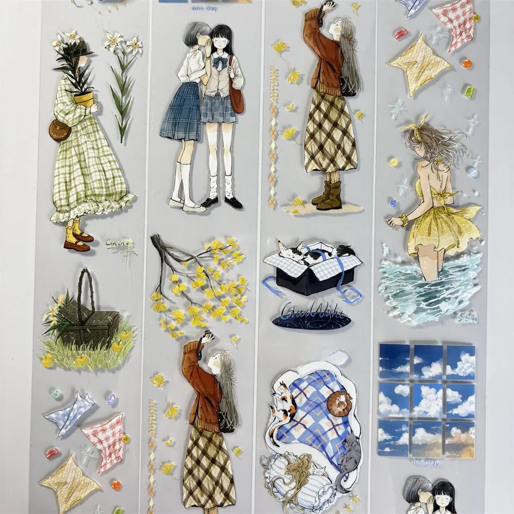Seasons of Her Days PET Tape Seasons of Her Days PET Tape | Autumn Character Stickers