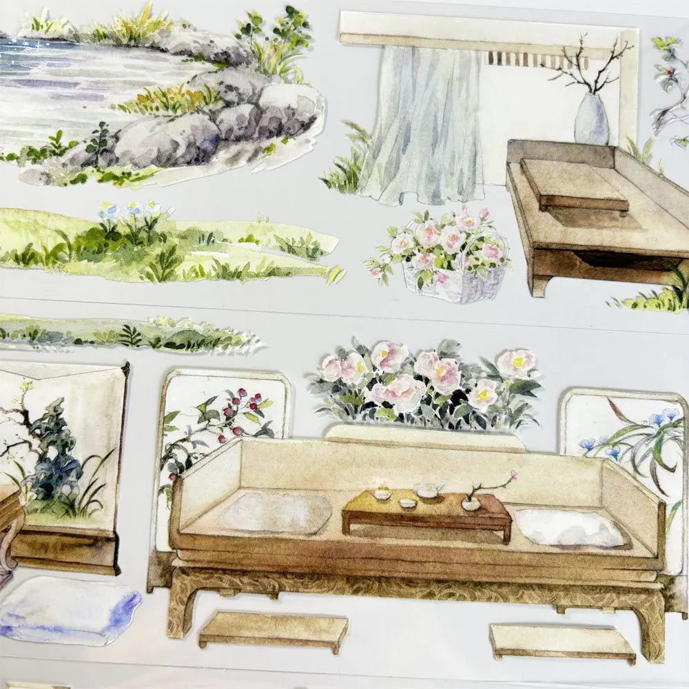 Serene Summer Pavilion PET Tape - Shroomi