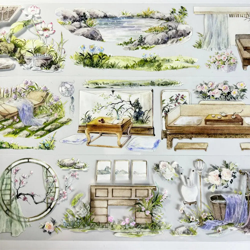 Serene Summer Pavilion PET Tape - Shroomi