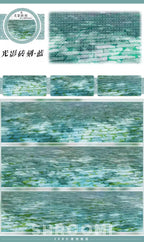 Charming PET tape showcasing a cobblestone path bathed in soft sunlight with delicate leafy shadows for scenic crafts.