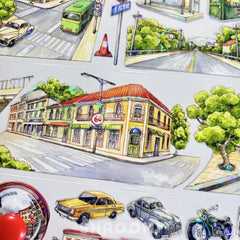 Shanghai Street View PET Tape Shanghai Street View Shell Gloss PET Tape | Retro City Scenery