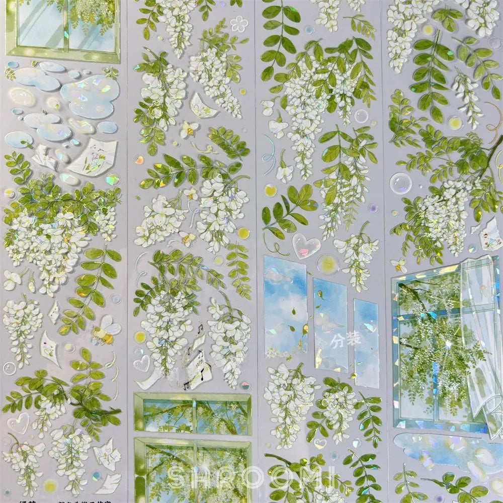 Shimmering Canopy PET Tape Shimmering Canopy Shell Gloss PET Tape | Dreamy Window Scenery