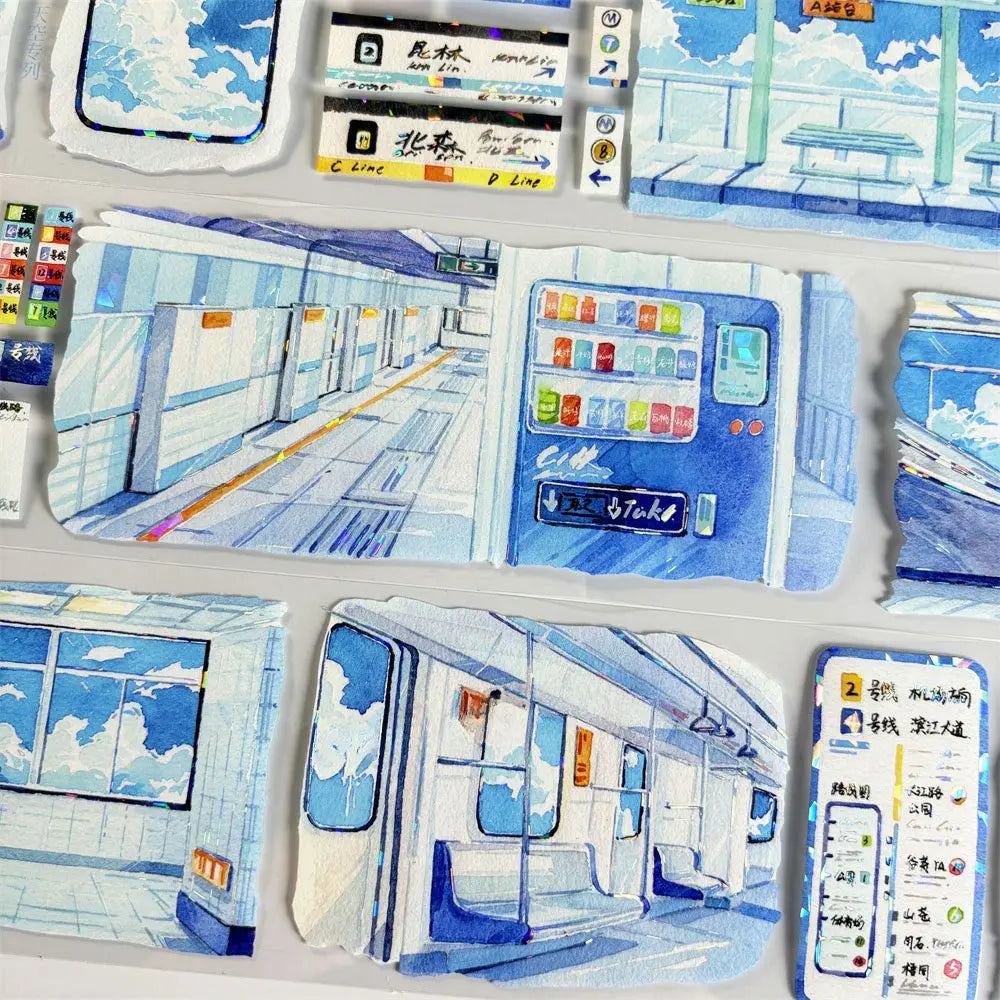 Skyline Transit PET Tape Skyline Transit PET Tape | Iridescent Subway & Train Scenery