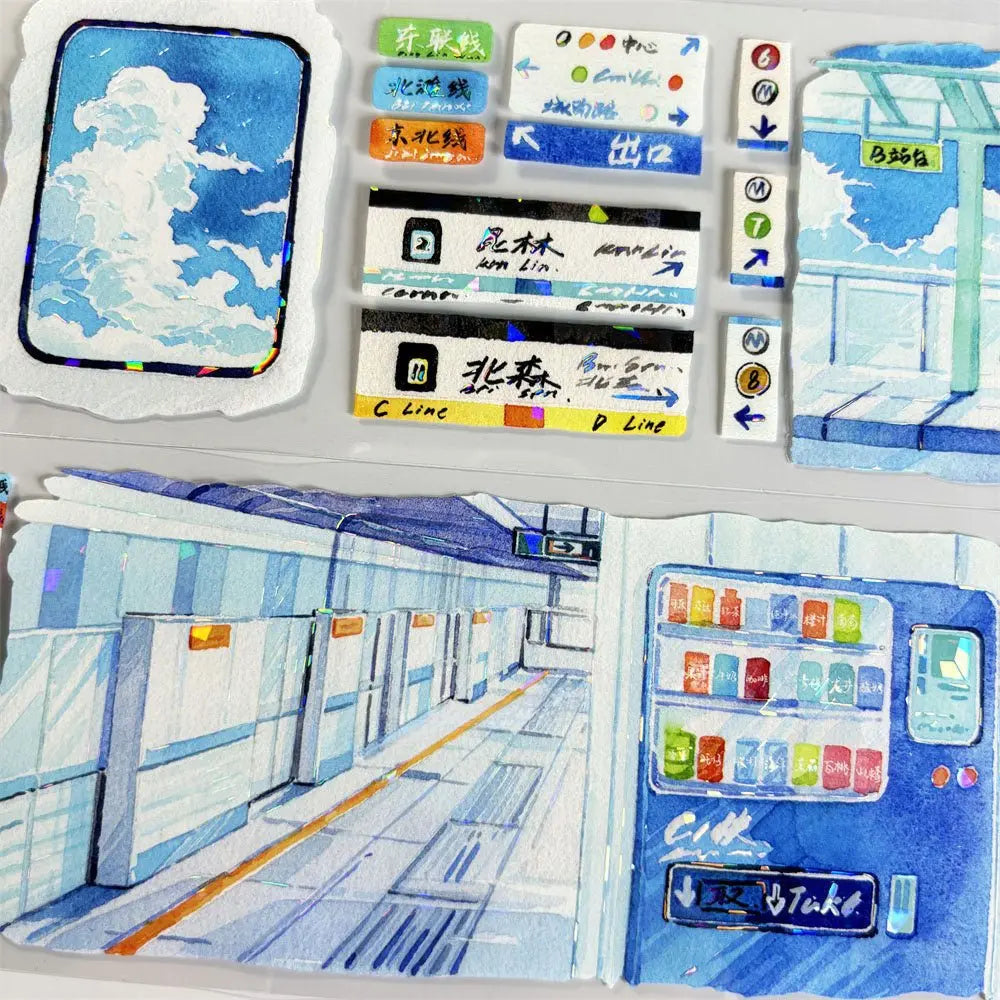 Skyline Transit PET Tape Skyline Transit PET Tape | Iridescent Subway & Train Scenery