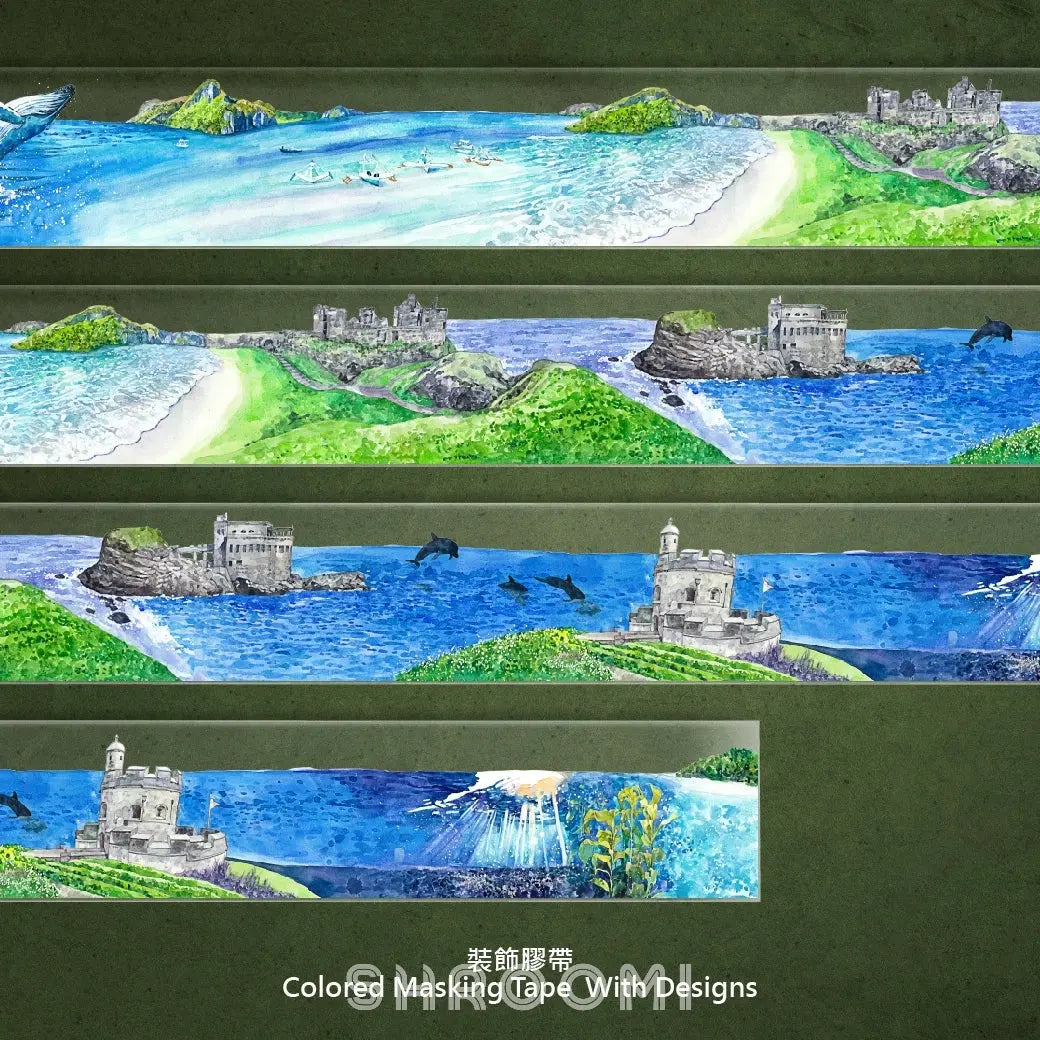 Illustration Detail Snorkeling Time Ocean Scene PET Tape 2