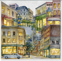 Old Town Night Streets PET Tape - Whole Roll Old Town Night Streets PET Tape | Shroomi