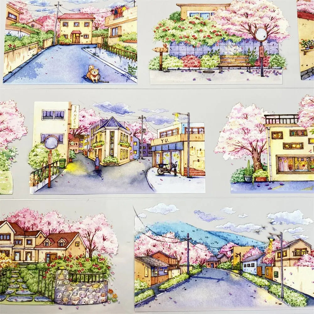 Spring Blossom Street View PET Tape - Shroomi