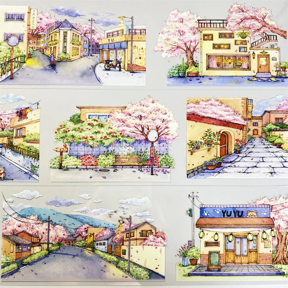 Spring Blossom Street View PET Tape - Shroomi