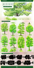 Summer Green Trees PET Tape Summer Green Trees Washi Tape – Decorative Tree Tape for Journaling, Scrapbooking & DIY