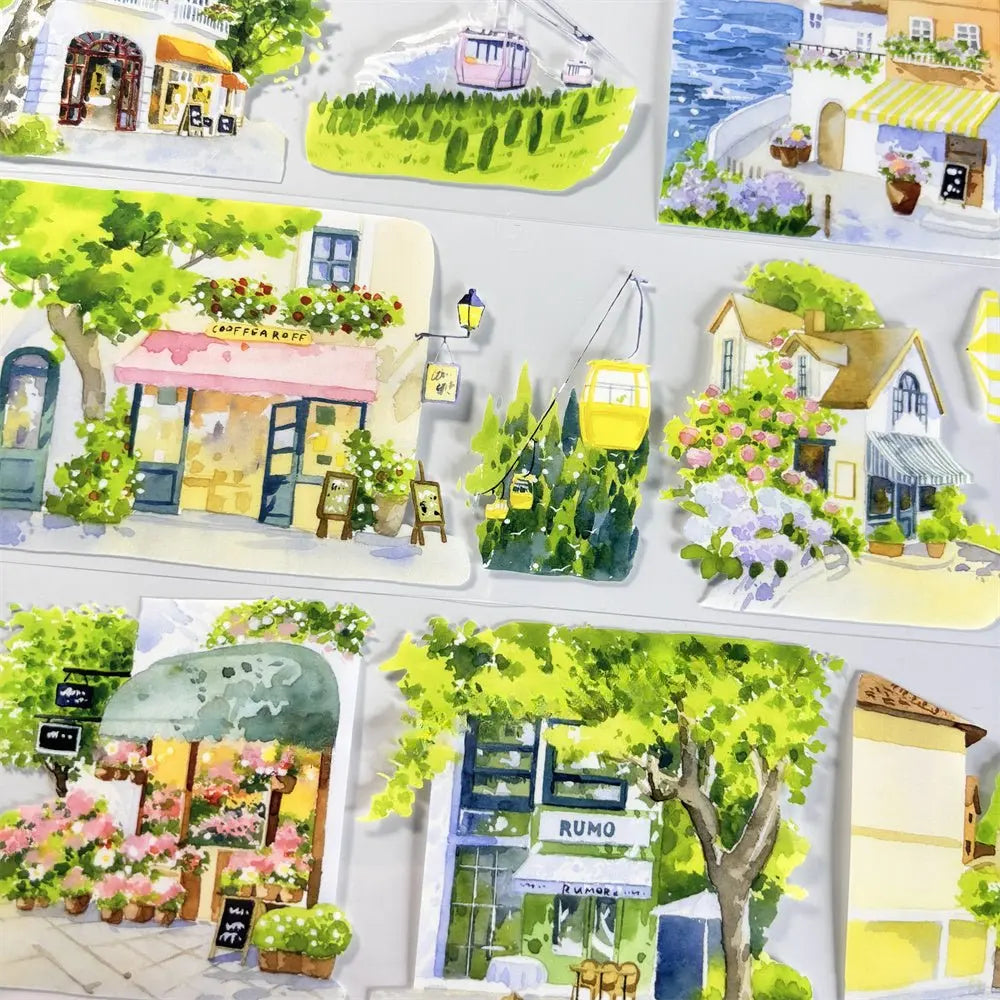 Summer Town Street View PET Tape - Shroomi