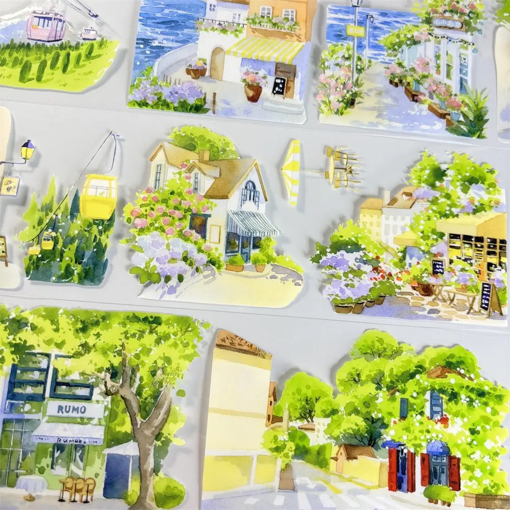 Summer Town Street View PET Tape - Shroomi