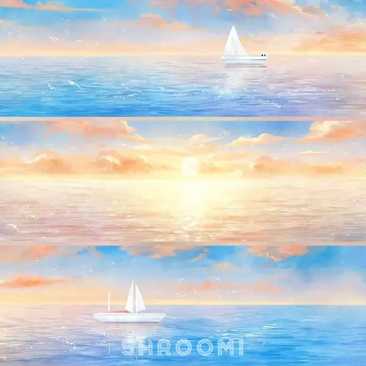 Sunset Sea Horizon PET Tape JINGWUZHI
