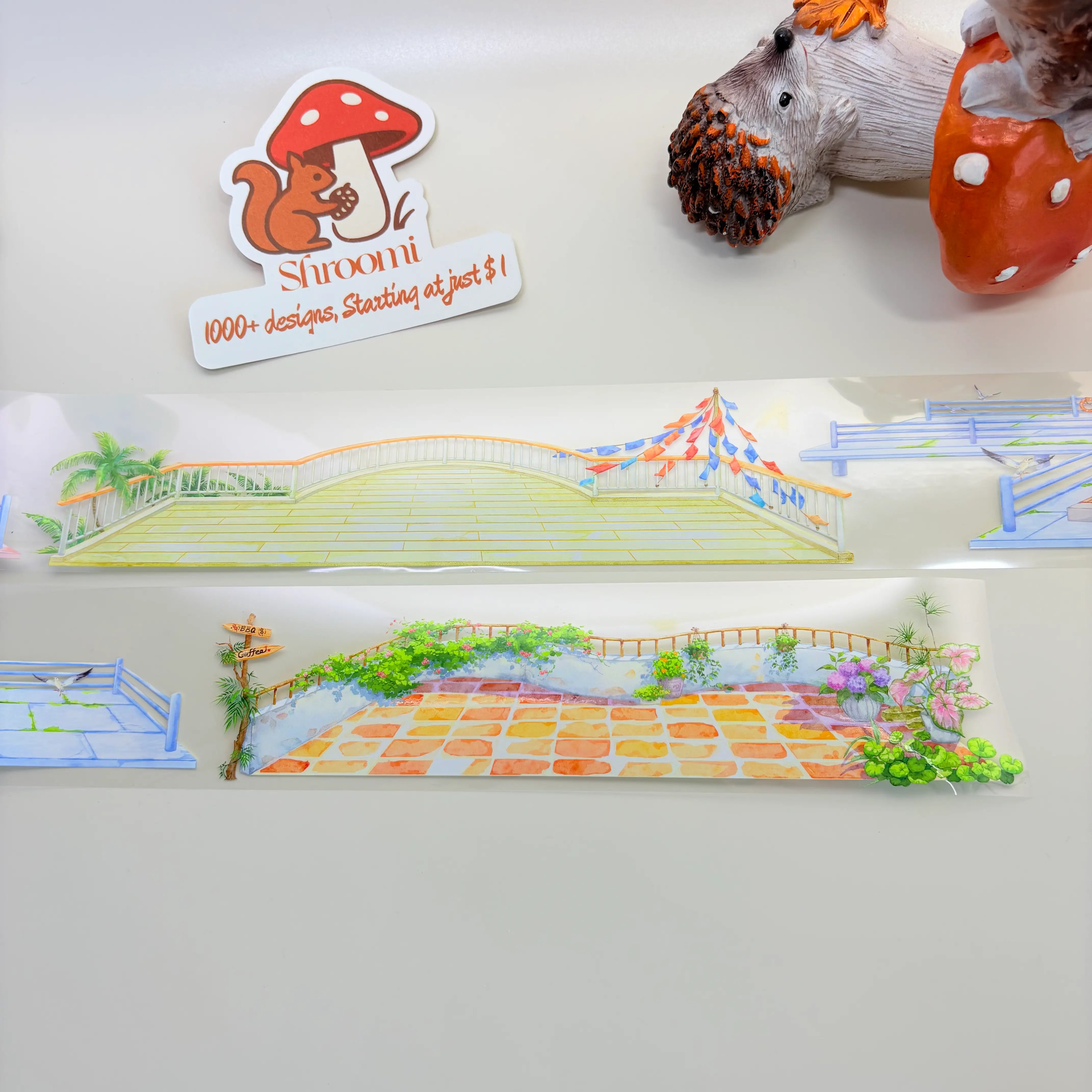 Terrace Background Collection Vol.1 – Basic Edition (7 Styles) Terrace Background Collection Vol.1 – Basic Edition PET Tape Set (7 Styles) | Shroomi