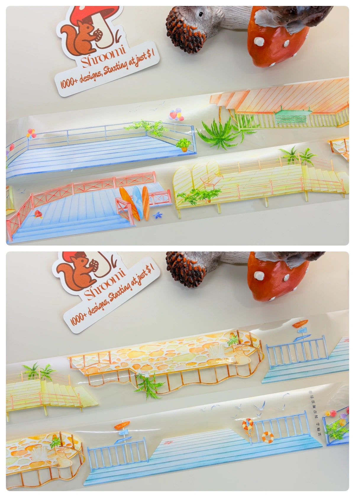 Terrace Background Collection Vol.1 – Basic Edition (7 Styles) Terrace Background Collection Vol.1 – Basic Edition PET Tape Set (7 Styles) | Shroomi