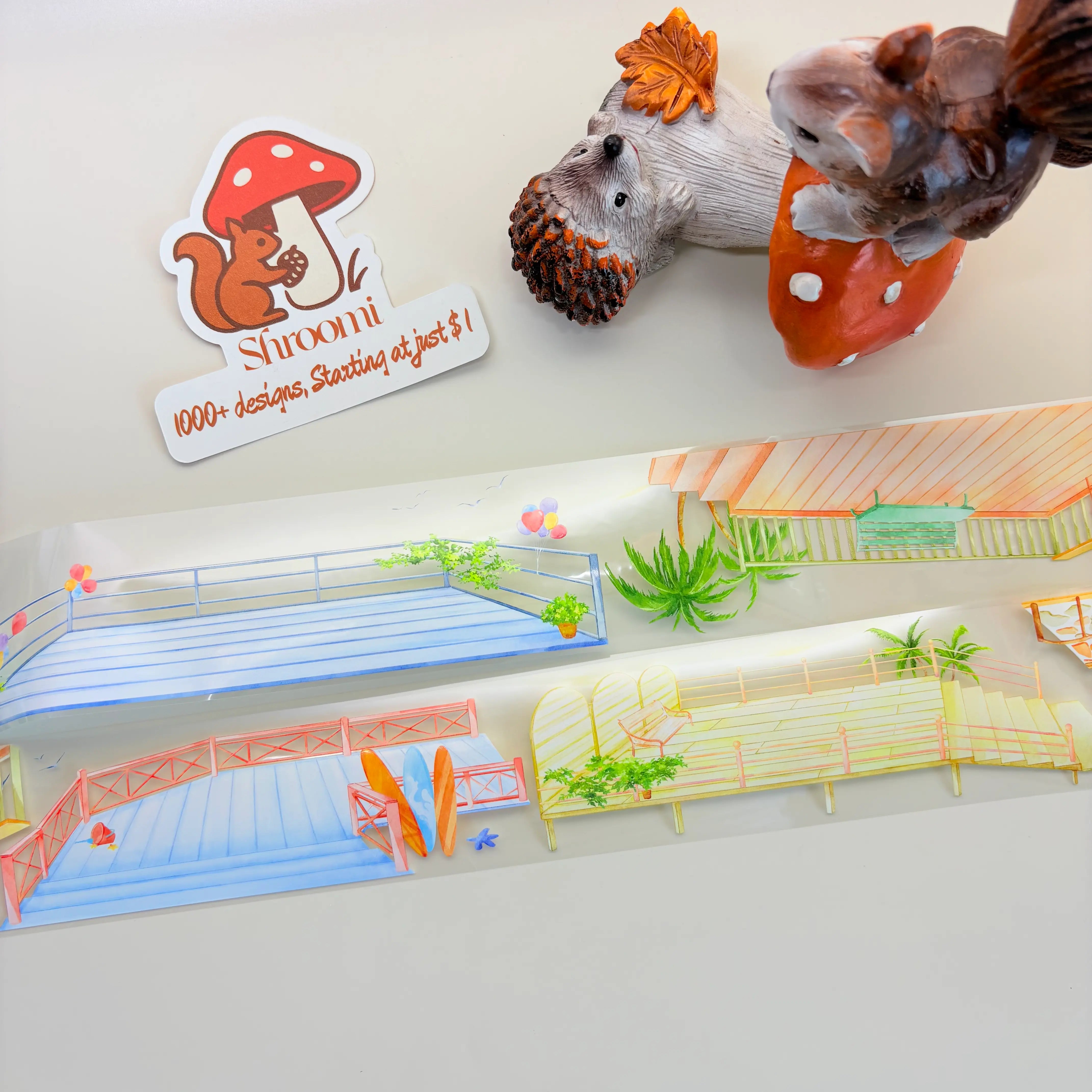 Terrace Background Collection Vol.1 – Basic Edition (7 Styles) Terrace Background Collection Vol.1 – Basic Edition PET Tape Set (7 Styles) | Shroomi