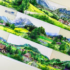 The Journey PET Tape Journey PET Tape – Pastoral Landscape Watercolor for Journaling