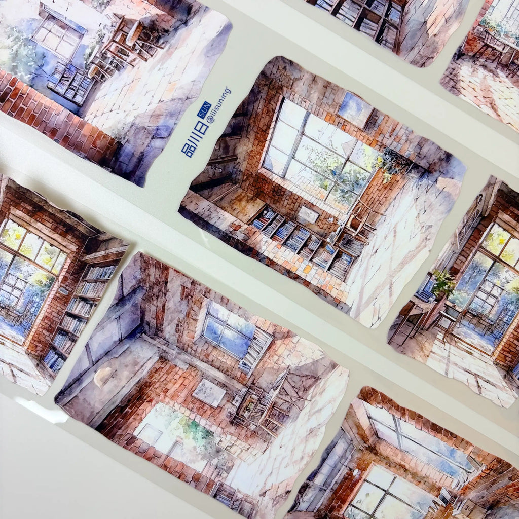 The Past Youth PET Tape The Past Youth PET Tape – Retro Café & Brick Studio Scene