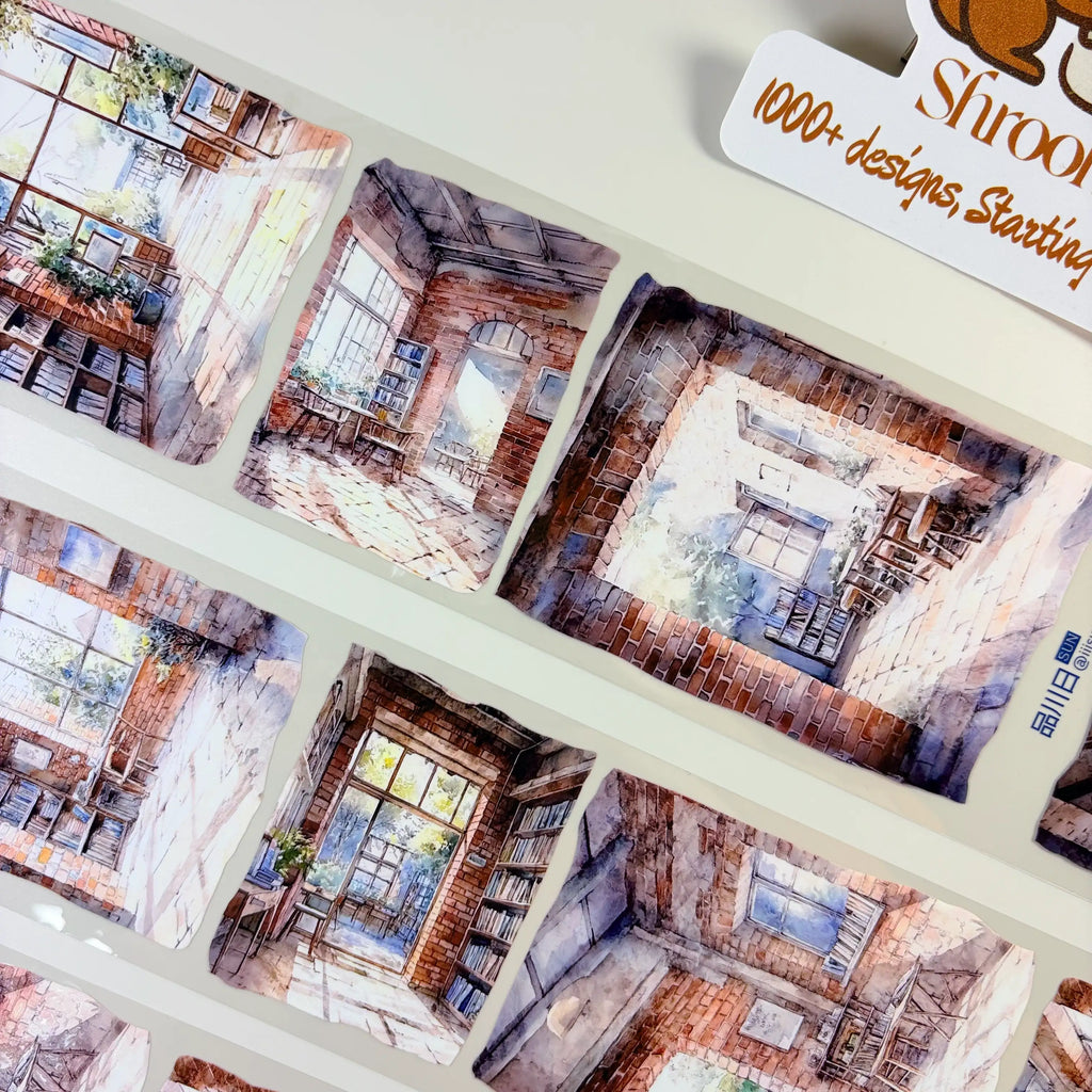 The Past Youth PET Tape The Past Youth PET Tape – Retro Café & Brick Studio Scene