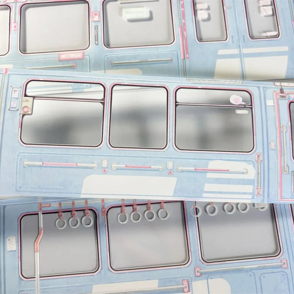Train Carriage Window PET Tape Train Carriage PET Tape | Subway Scenery for Journaling