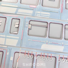 Train Carriage Window PET Tape Train Carriage PET Tape | Subway Scenery for Journaling