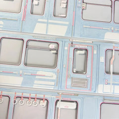 Train Carriage Window PET Tape Train Carriage PET Tape | Subway Scenery for Journaling