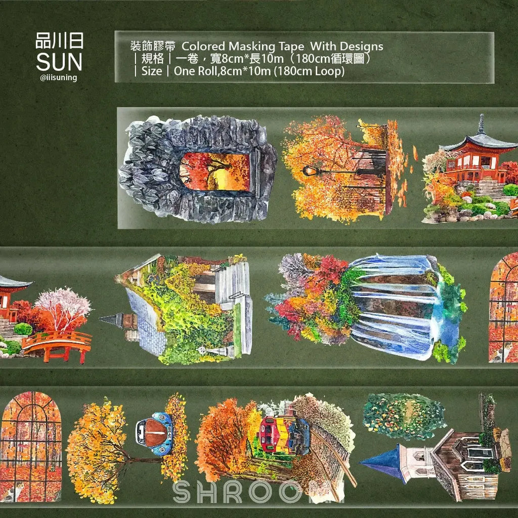 Illustration Detail Tranquil Autumn PET Tape 1
