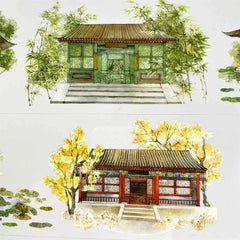 Tranquil Pavilion PET Tape Tranquil Pavilion PET Tape | Chinese Courtyard & Garden Scenery