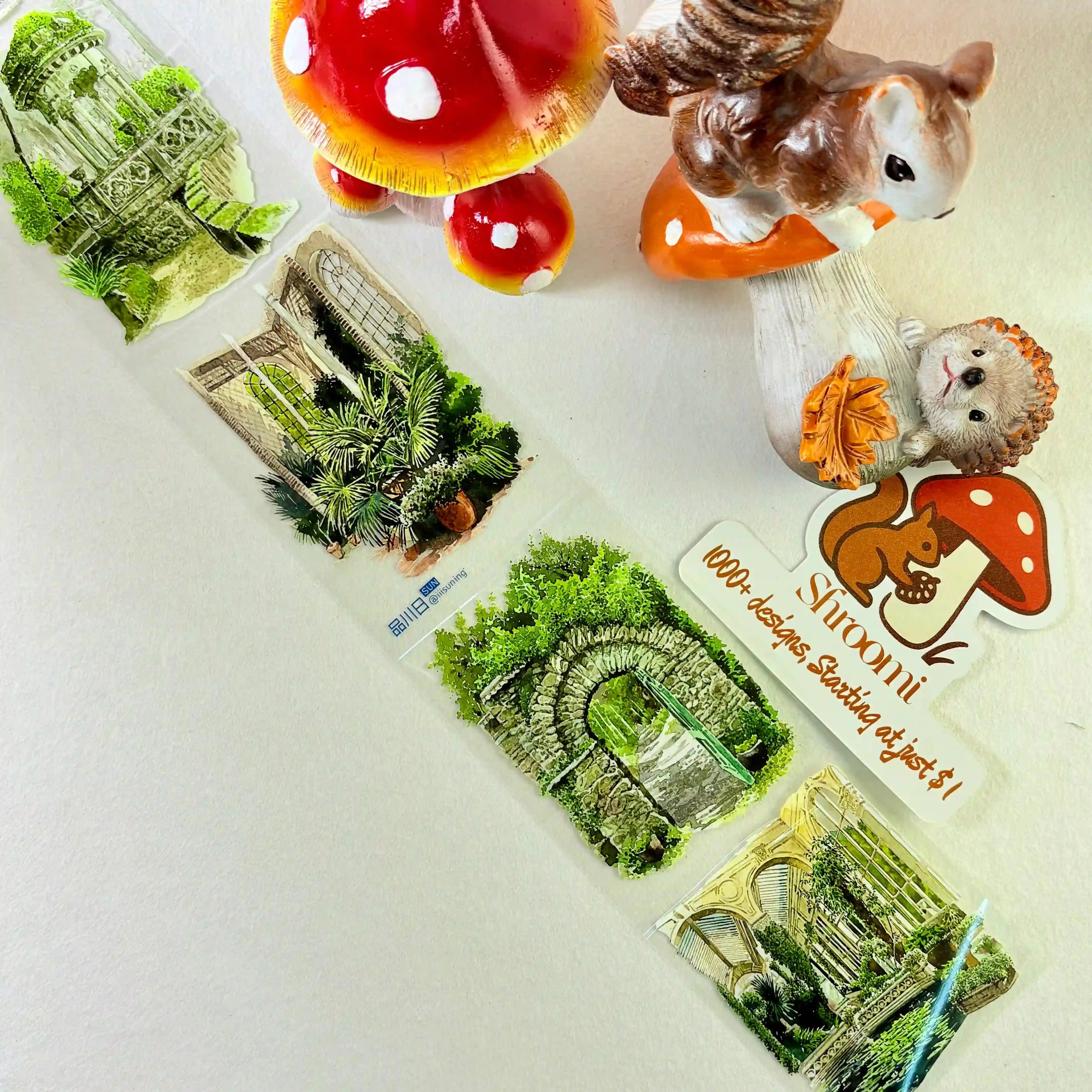 Tree-Lined Garden Scene PET Tape 4