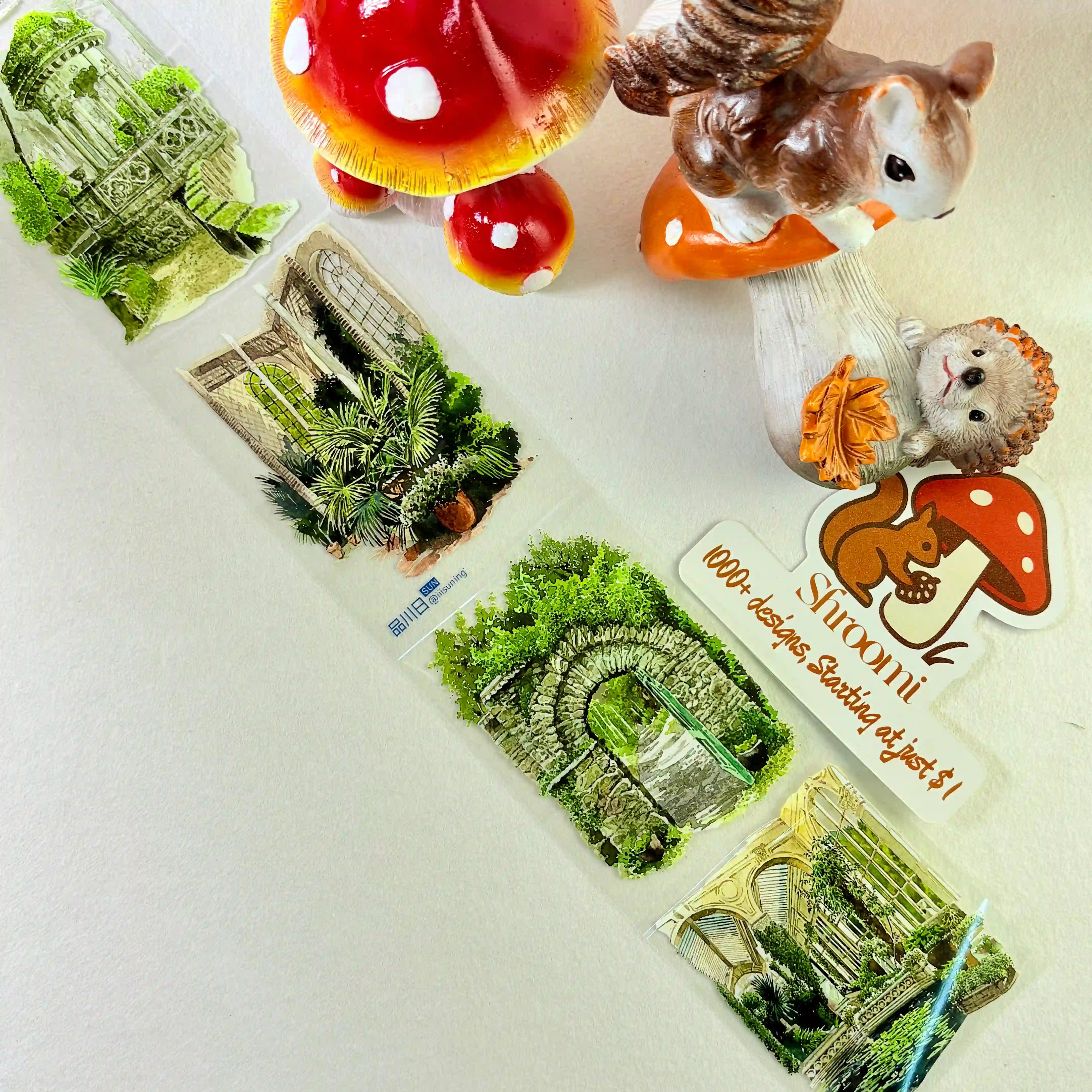 Tree-Lined Garden Scene PET Tape 4