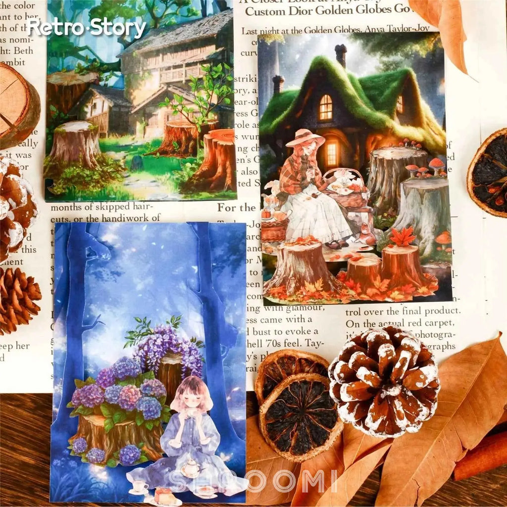 Tree Stump PET Stickers - 6 Styles - Shroomi