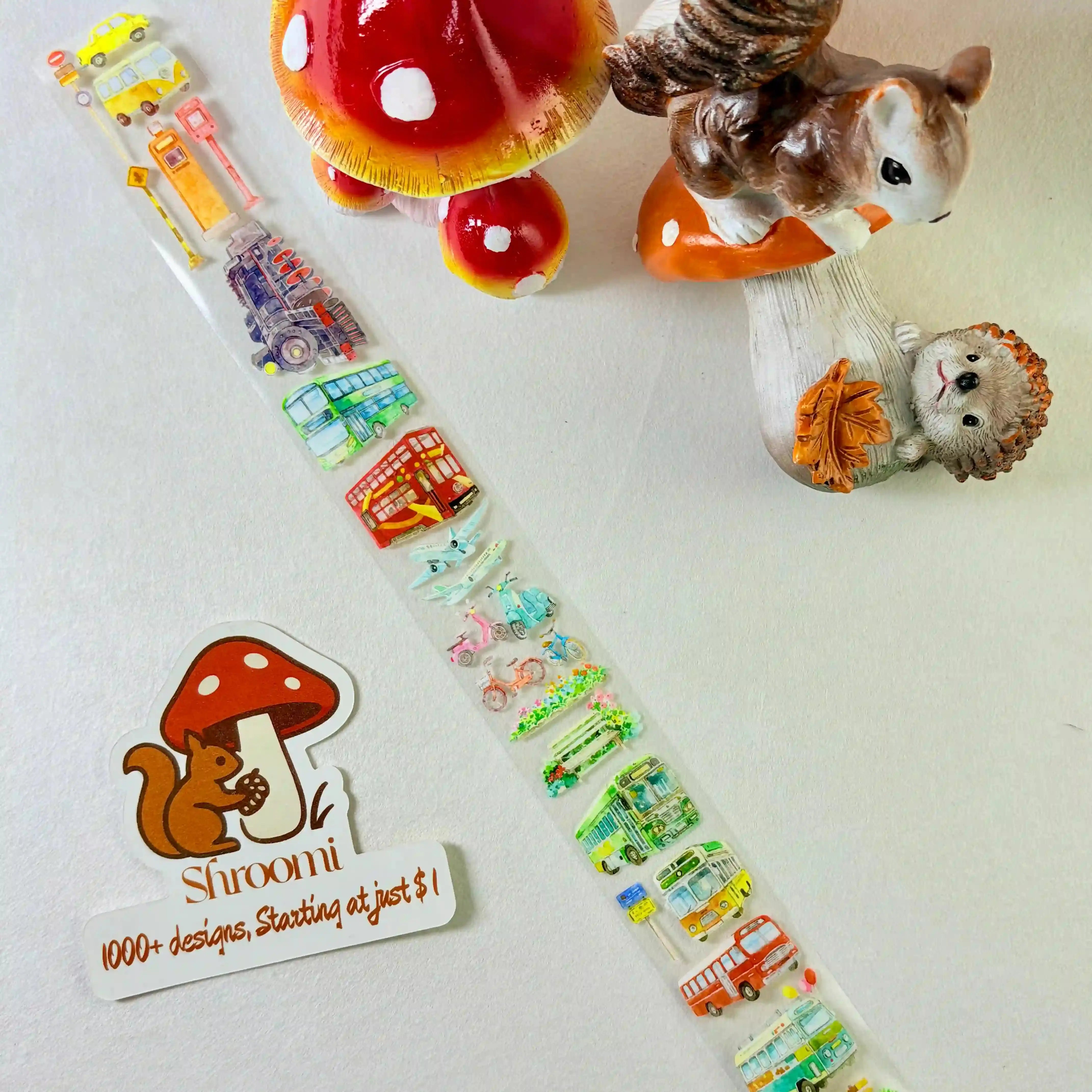 Urban Transit Scene PET Tape Urban Transit PET Tape | City Transportation Scenery Elements