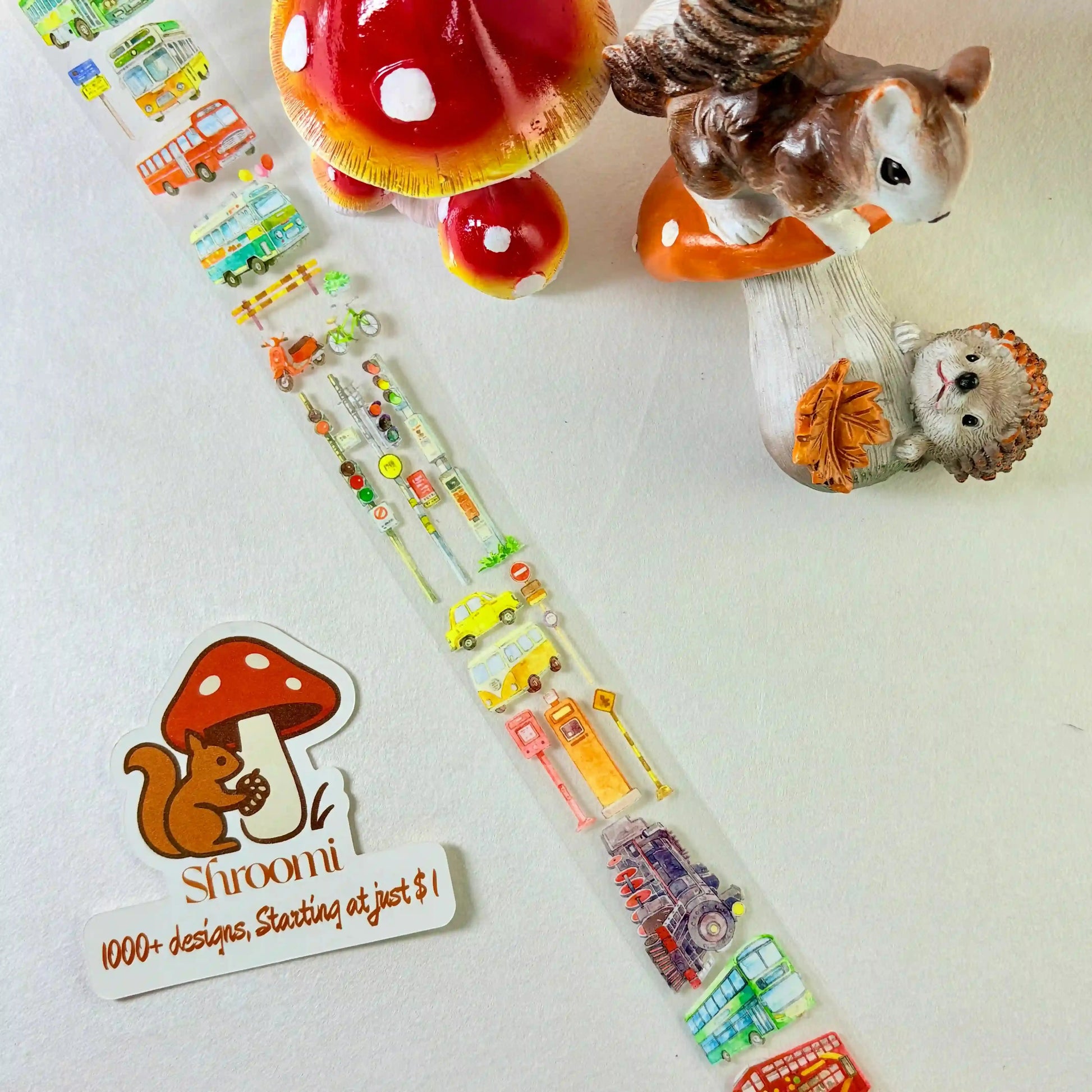 Urban Transit Scene PET Tape Urban Transit PET Tape | City Transportation Scenery Elements