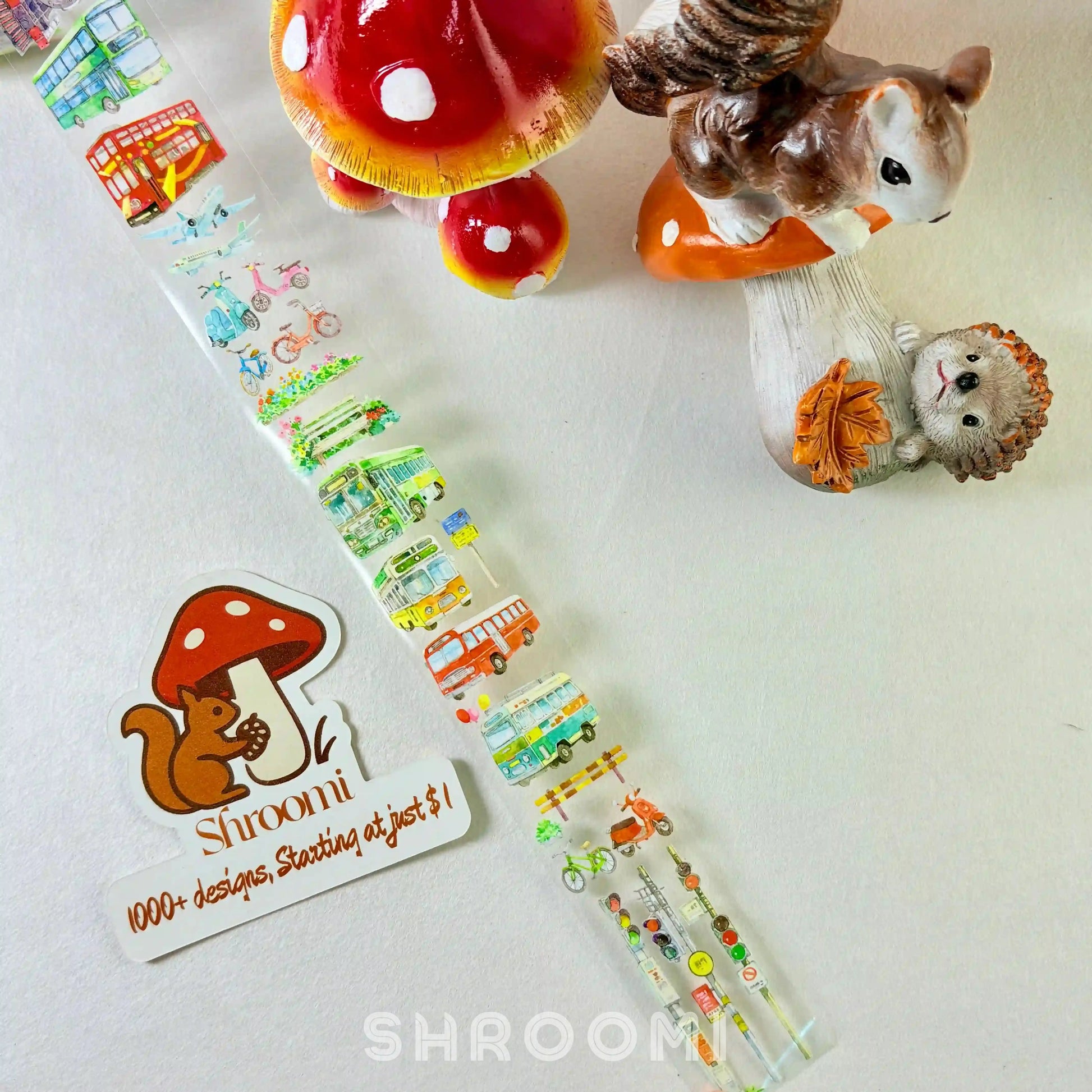 Urban Transit Scene PET Tape Urban Transit PET Tape | City Transportation Scenery Elements