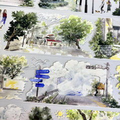 Urban Walk PET Tape Urban Walk PET Tape | Japanese Anime Style City Street Scenery