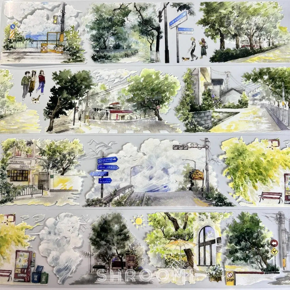 Urban Walk PET Tape Urban Walk PET Tape | Japanese Anime Style City Street Scenery