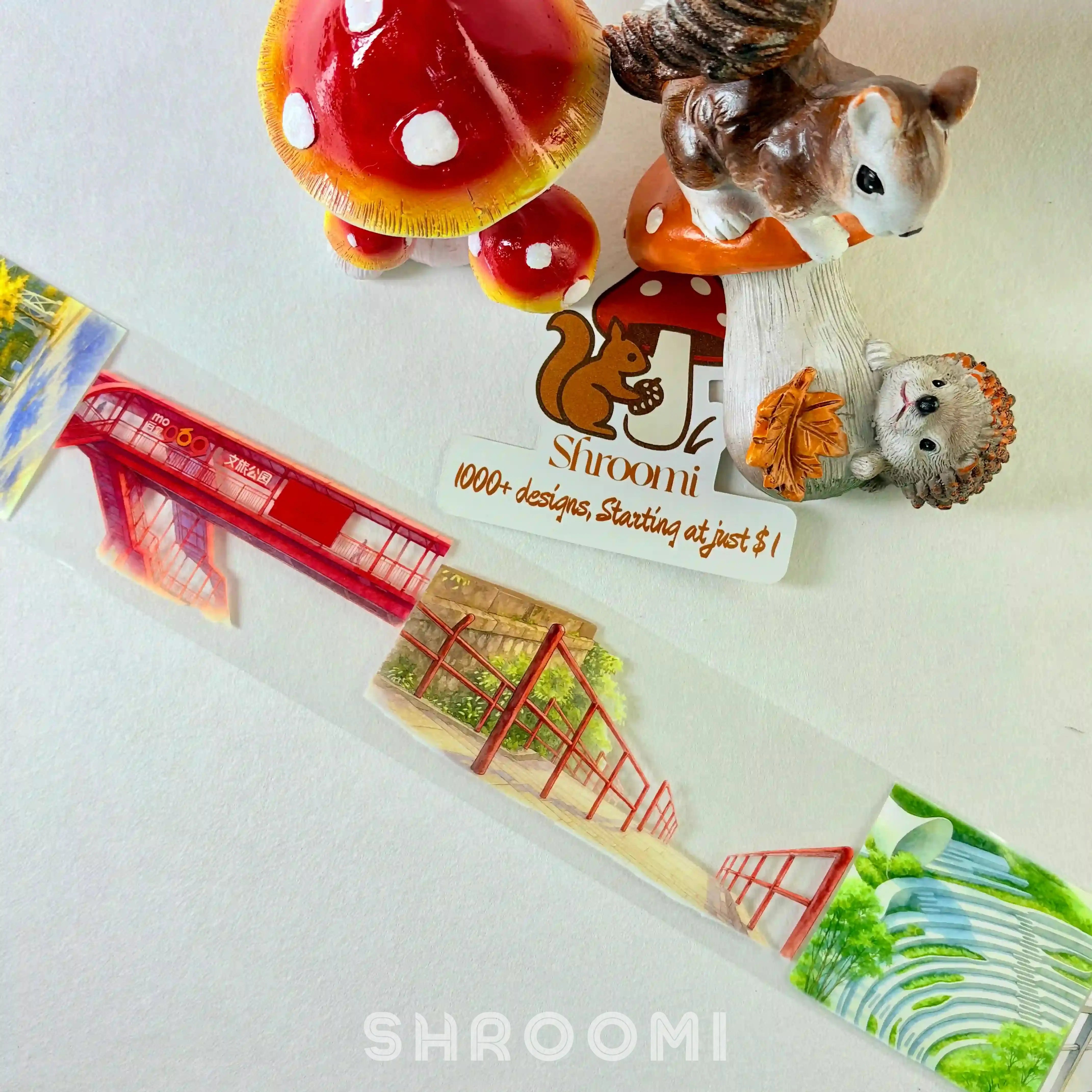 Urban Walkway Design PET Tape Urban Walkway PET Tape | Modern Bridge & Stairway Scenery