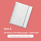 Neatly organized Washi Tape Storage Album with clear pocket pages showcasing colorful tape samples for easy access.