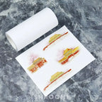 White base tape with release paper, showcasing a clean, smooth texture and easy-to-peel backing for versatile use.