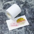 White base tape with release paper, showcasing a clean, smooth texture and easy-to-peel backing for effortless use.