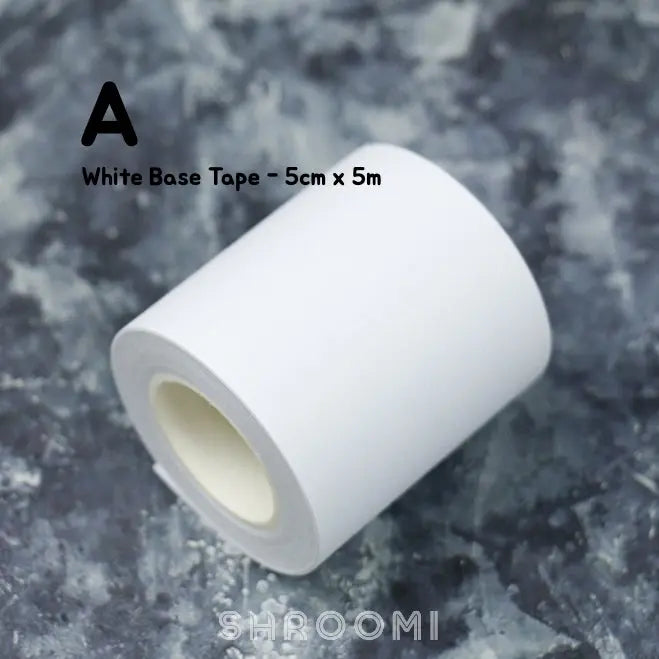 White base tape with release paper, showcasing a clean, smooth surface ideal for crafting or industrial use.