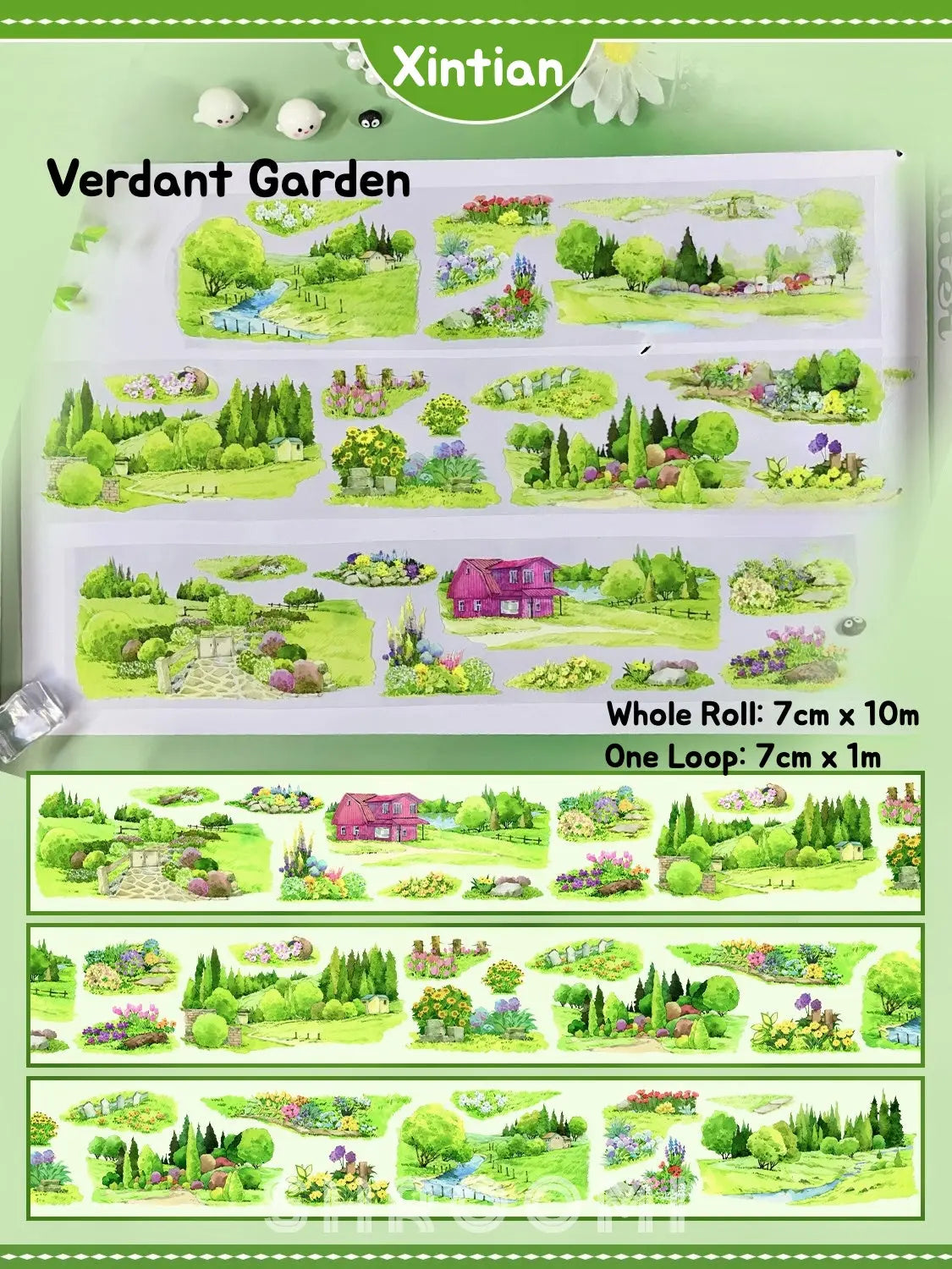 XINTIAN - Scenery Series Tape XINTIAN Scenery PET Tape Series | Landscape Stickers for Crafts