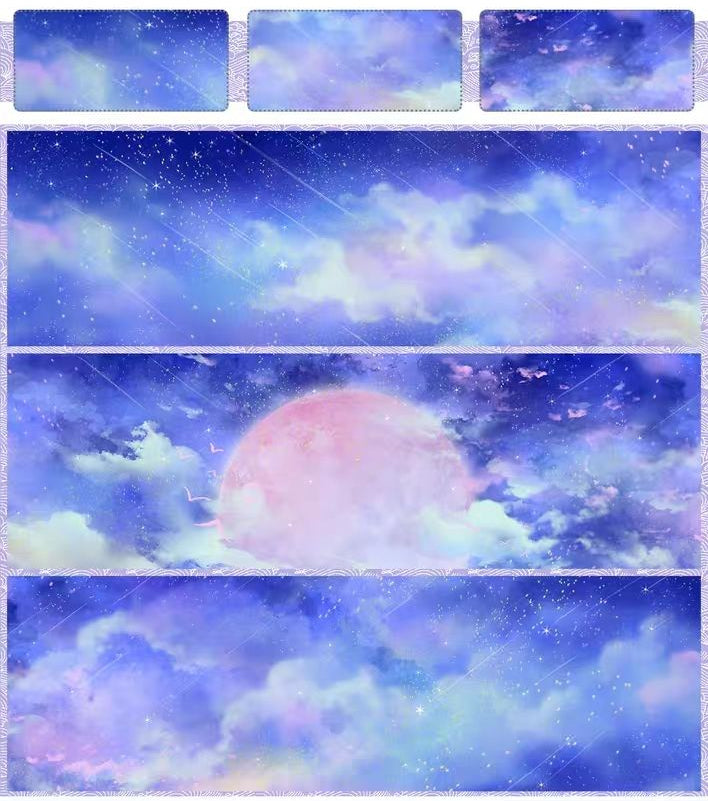 Moonlit Dreamland PET Tape - Whole Roll Moonlit Dreamland PET Tape | Shroomi