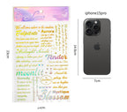 Spring Letters Foil PET Sticker Collection