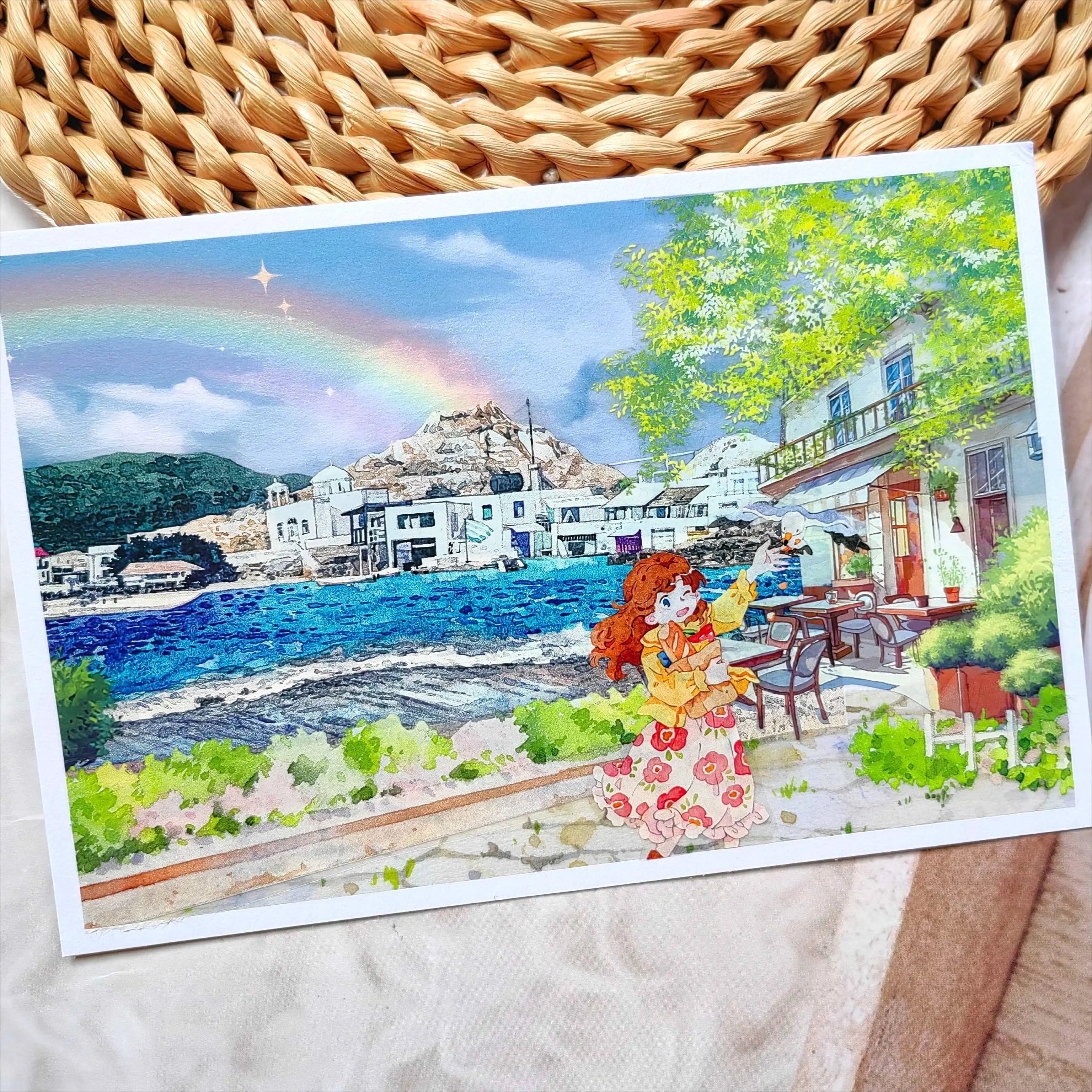 Corners of the City - Buildings, Roadside Shops, Pavement Corners of the City PET Tape | Japanese Anime Style Scenery